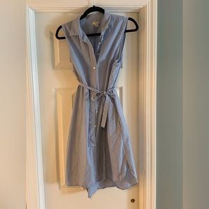 J Crew Factory tie waist cotton dress